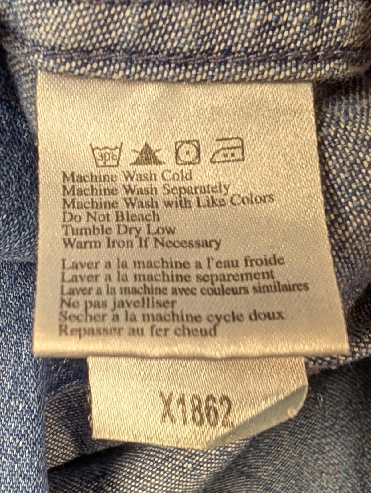 Harley Davidson Denim Shirt Medium Women Embroidered Blue Long Sleeve Button-Up