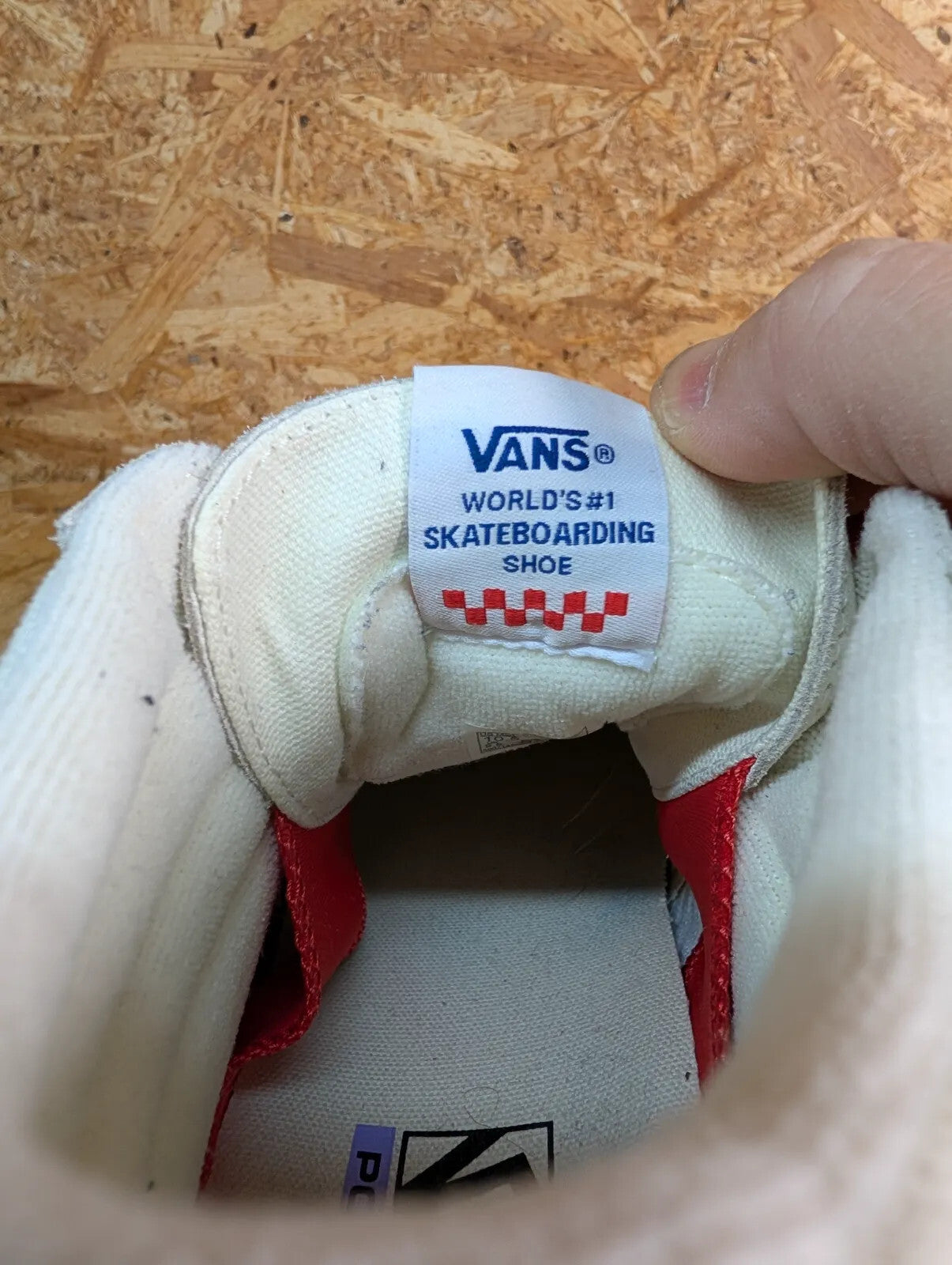 Vans High Top Trainers UK9.5 Cream Canvas Suede Logo Skateboarding Streetwear