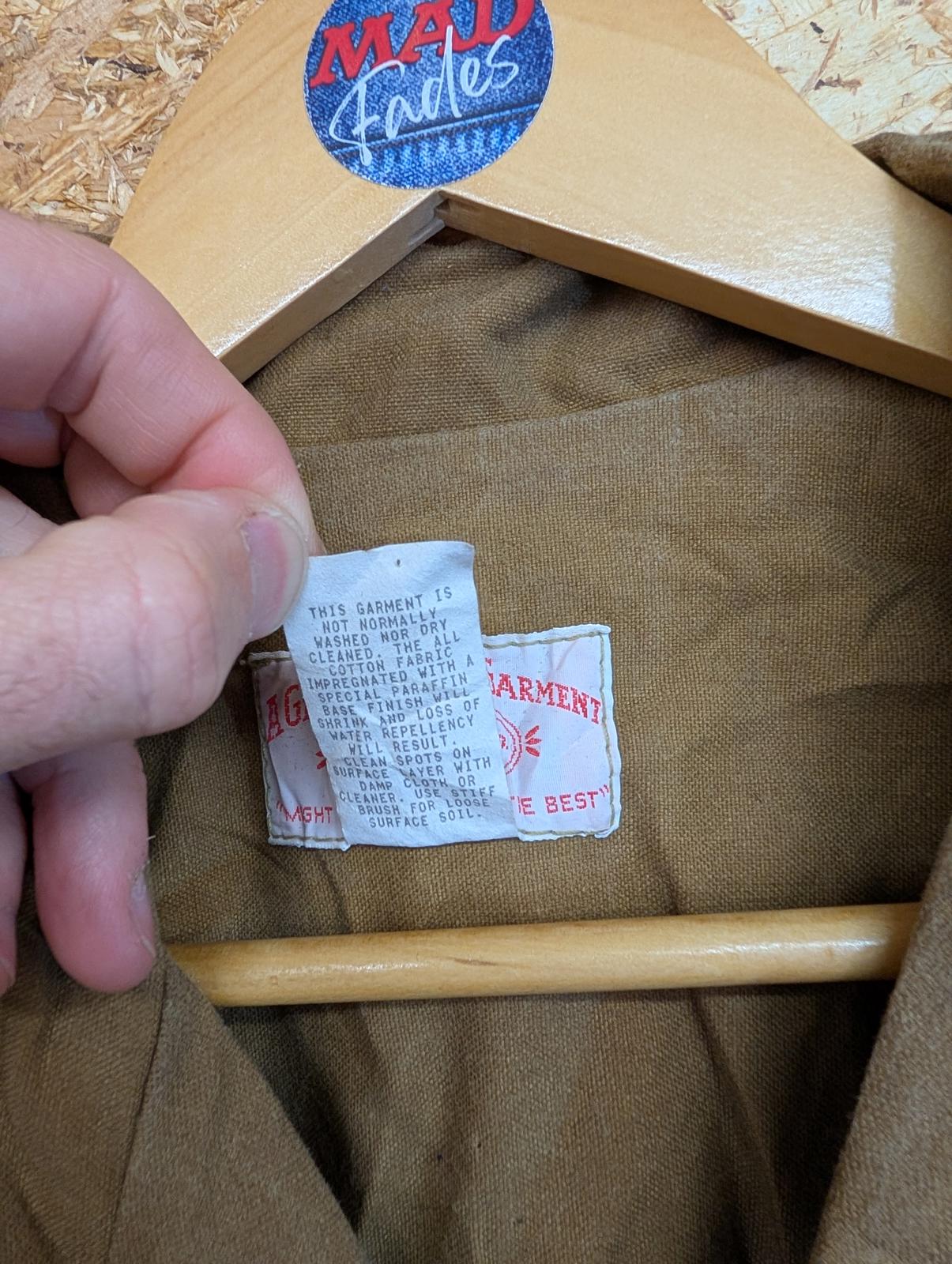 Filson Large Style 68 Tin Cloth Long Packer Coat Oil Finish Made In USA