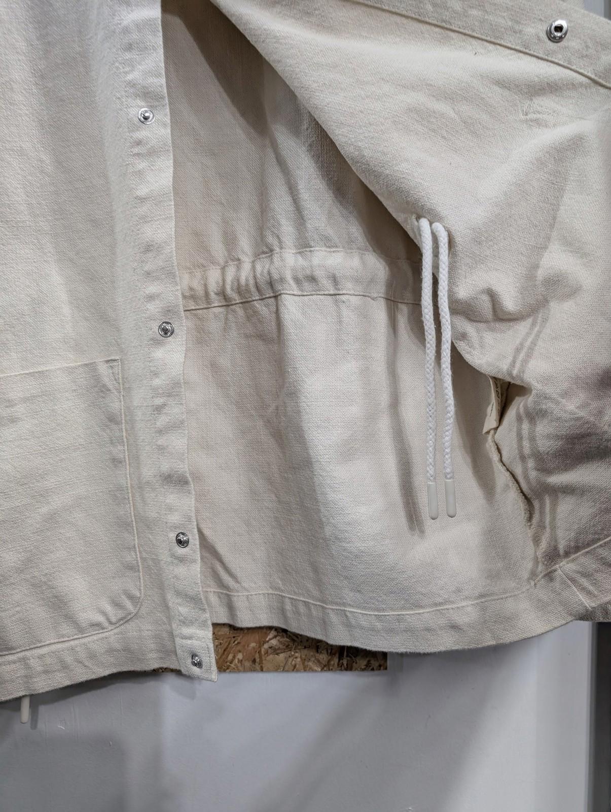 Folk Chore Jacket Mens Size 4 Large Classic Cotton Casual Ivory Cream White