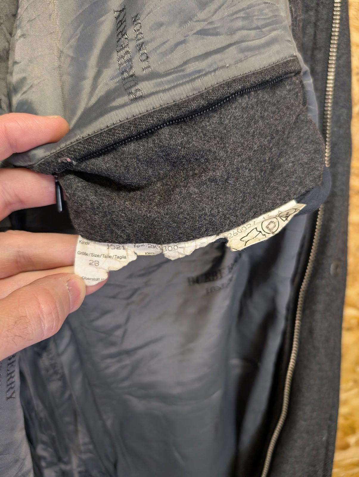 Burberry Puffer Jacket Size 3XL Men Grey Wool Blend Winter Coat Vintage 90s