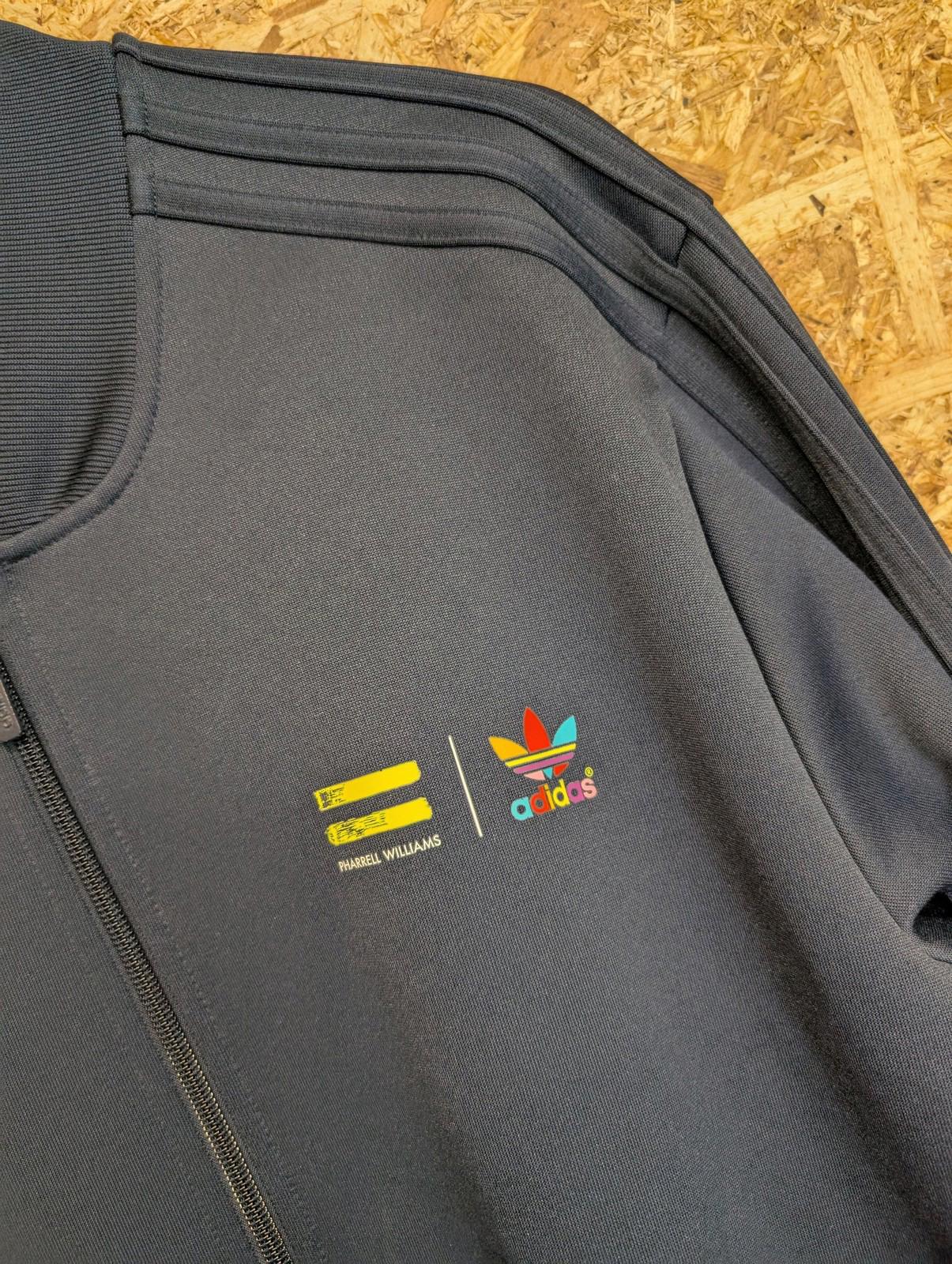 Adidas x Pharrell Williams Jacket Large Men Track Multicoloured Logo Navy Blue