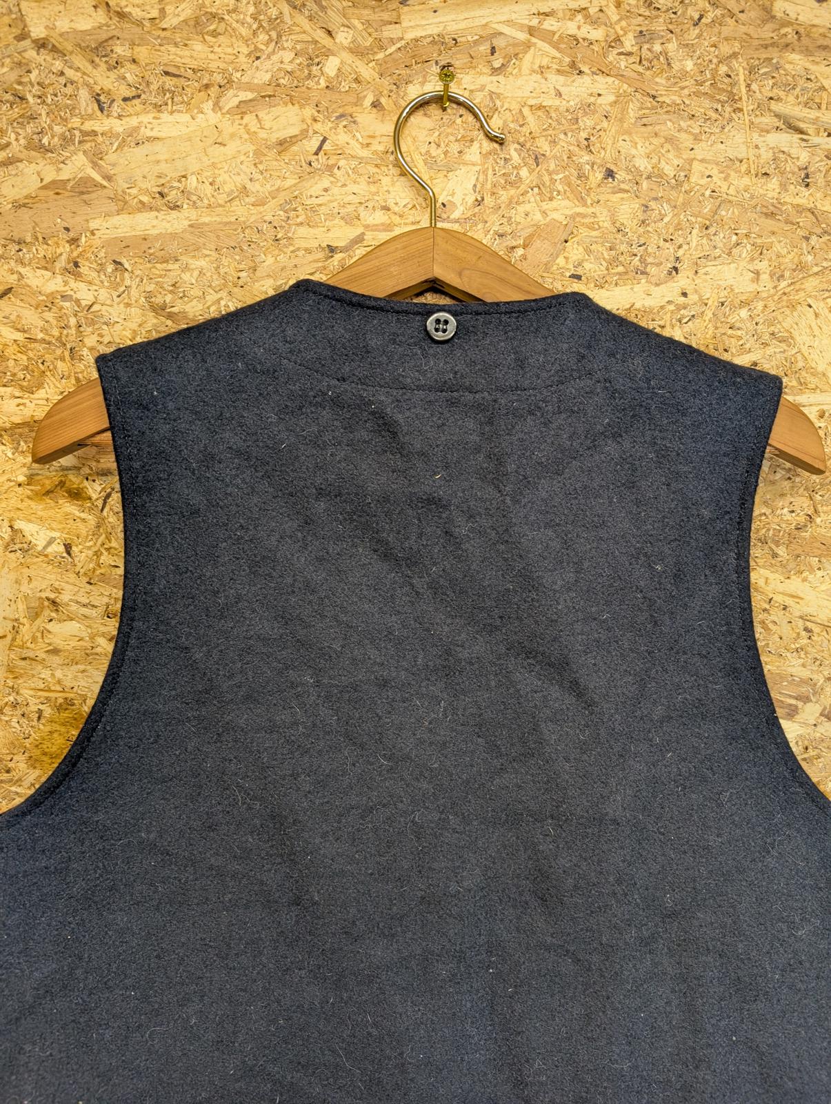 Filson Mackinaw Vest Navy Blue Mens Medium Wool Waistcoat Gilet Body Warmer Zip