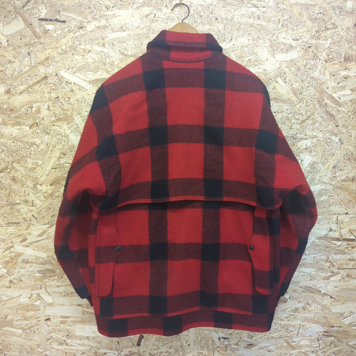 Filson Buffalo Plaid Red Black Lot 83 Double Mackinaw Wool Jacket Vintage 44 XL