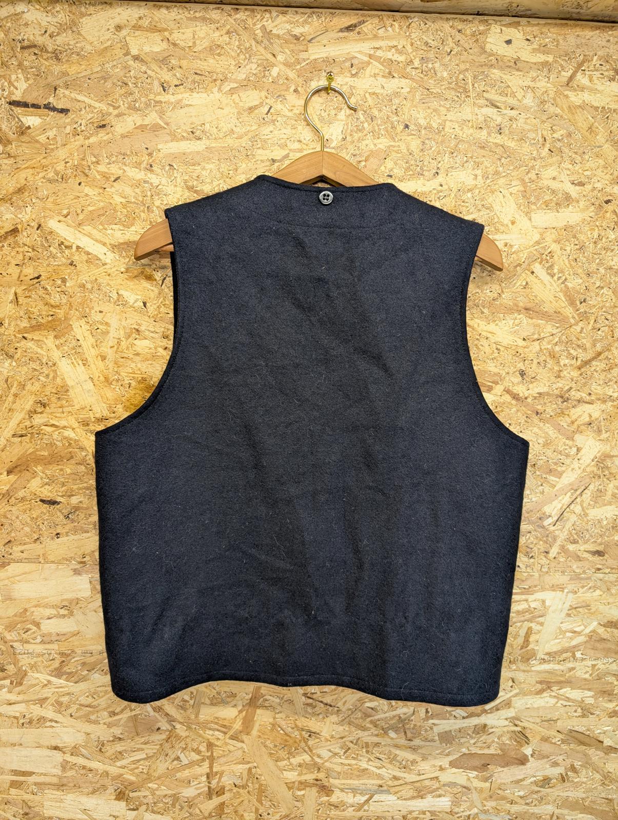 Filson Mackinaw Vest Navy Blue Mens Medium Wool Waistcoat Gilet Body Warmer Zip