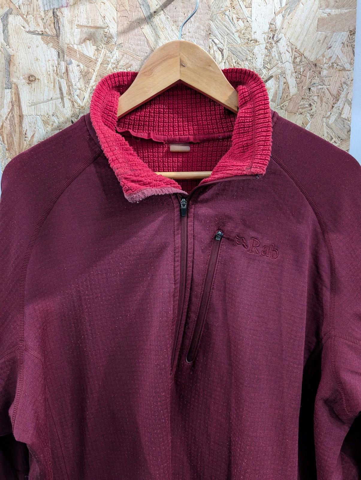 Rab Nucleus Pullover Men XXL Fleece Insulated Half Zip Red Microgrid Outdoor 2XL