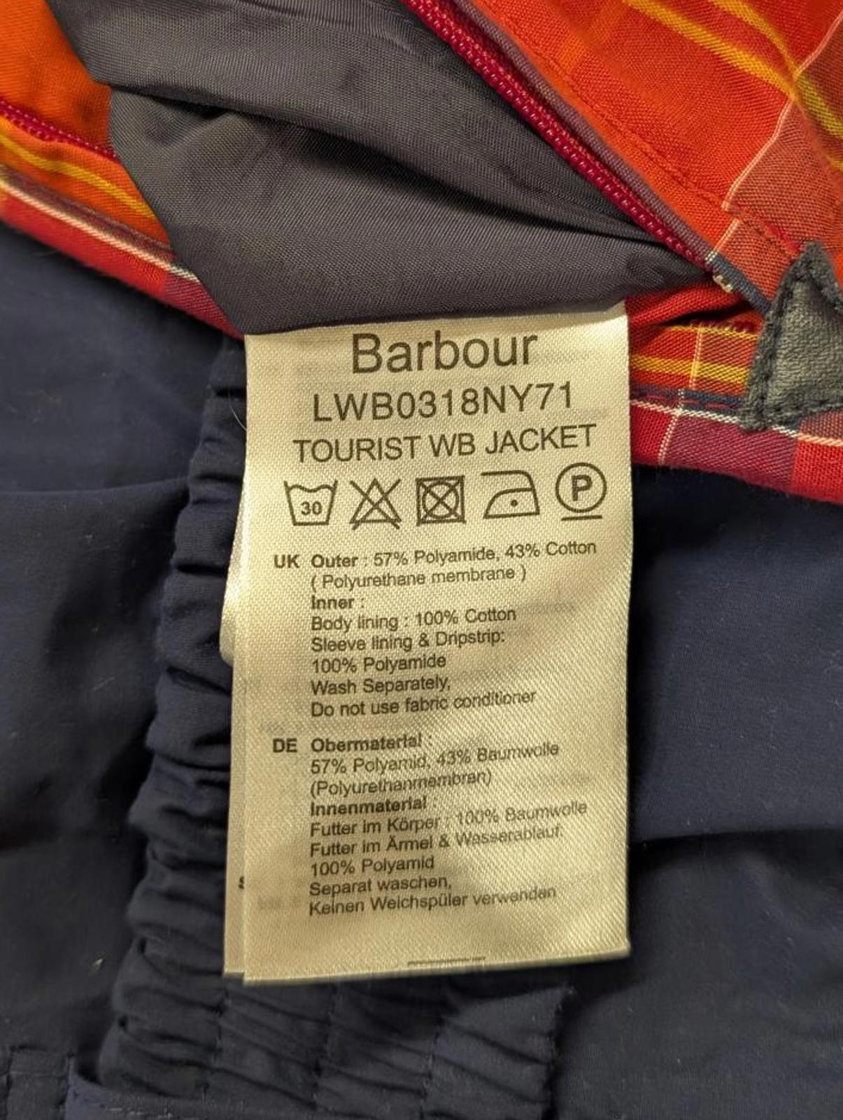 Barbour Tourist WB Jacket 10 Women Waterproof Lined Navy Blue Breathable Hooded