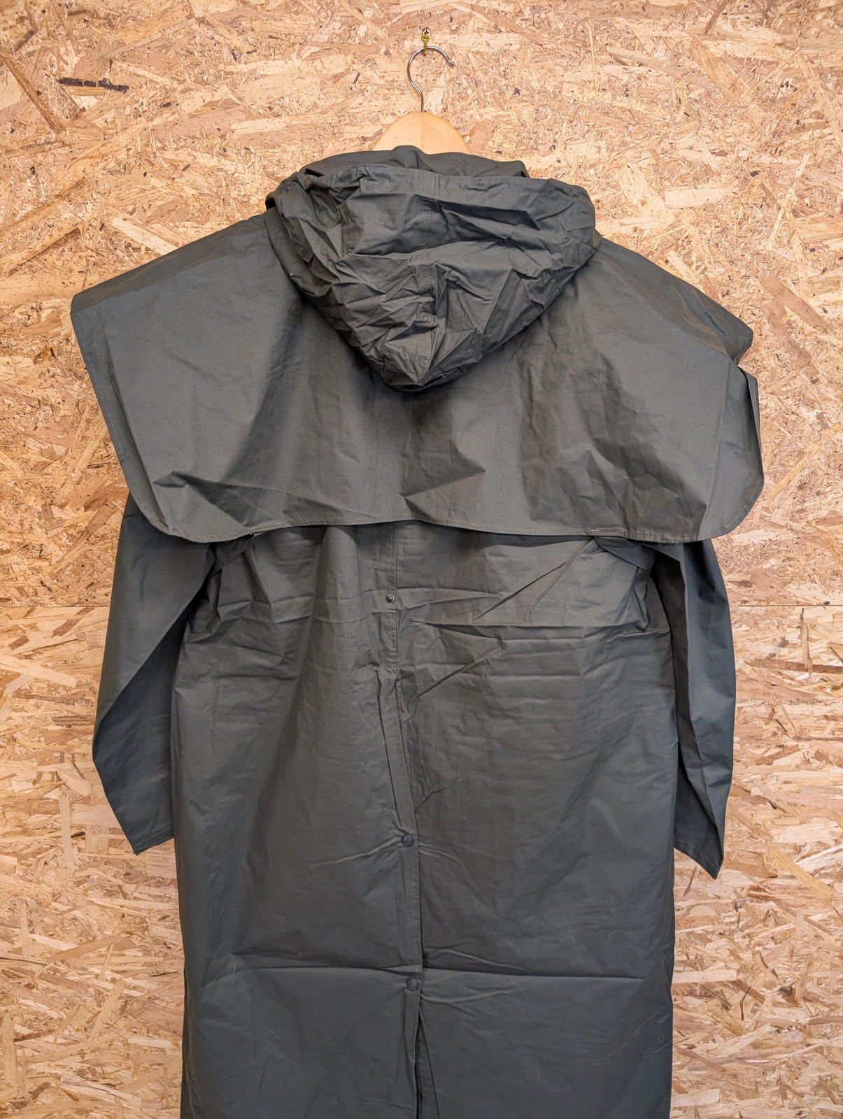 Bronte Stockman Coat Riding Long-Line Waterproof Cape Jacket Green Mens Large