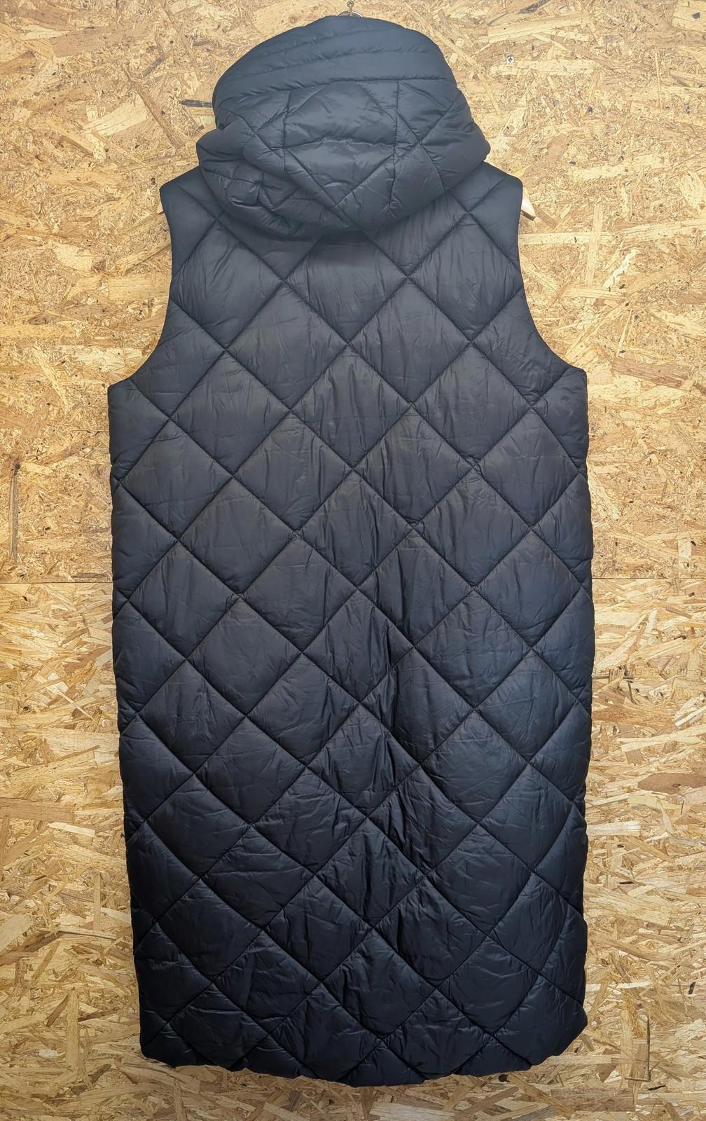 Barbour Bonneville Longline Gilet UK 14 Women Hooded Fibredown Padded Vest Quilt