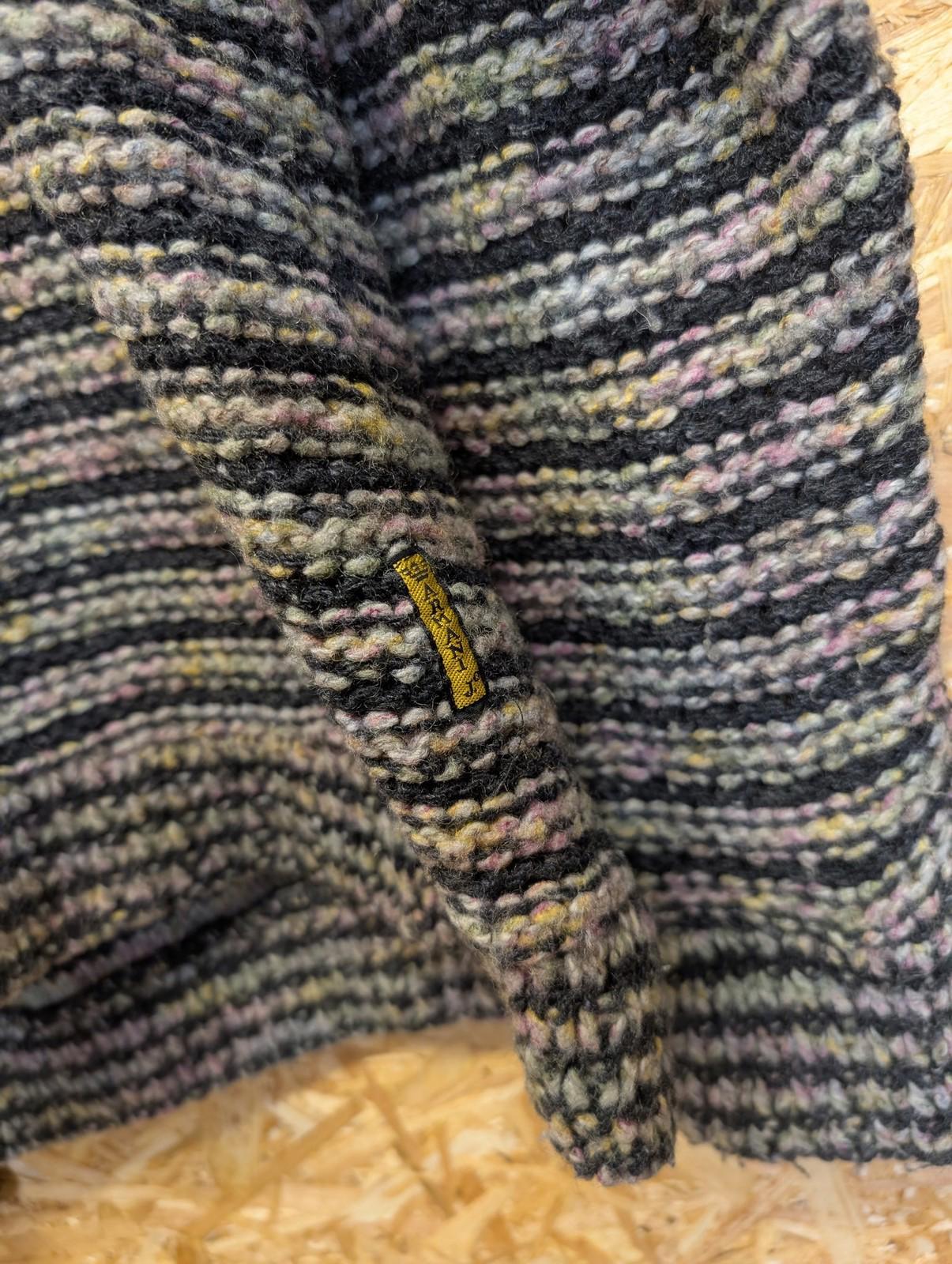 Armani Jeans Jumper XL Mens 1/4 Zip Striped Chunky Knit Y2K Vintage 90s Italy