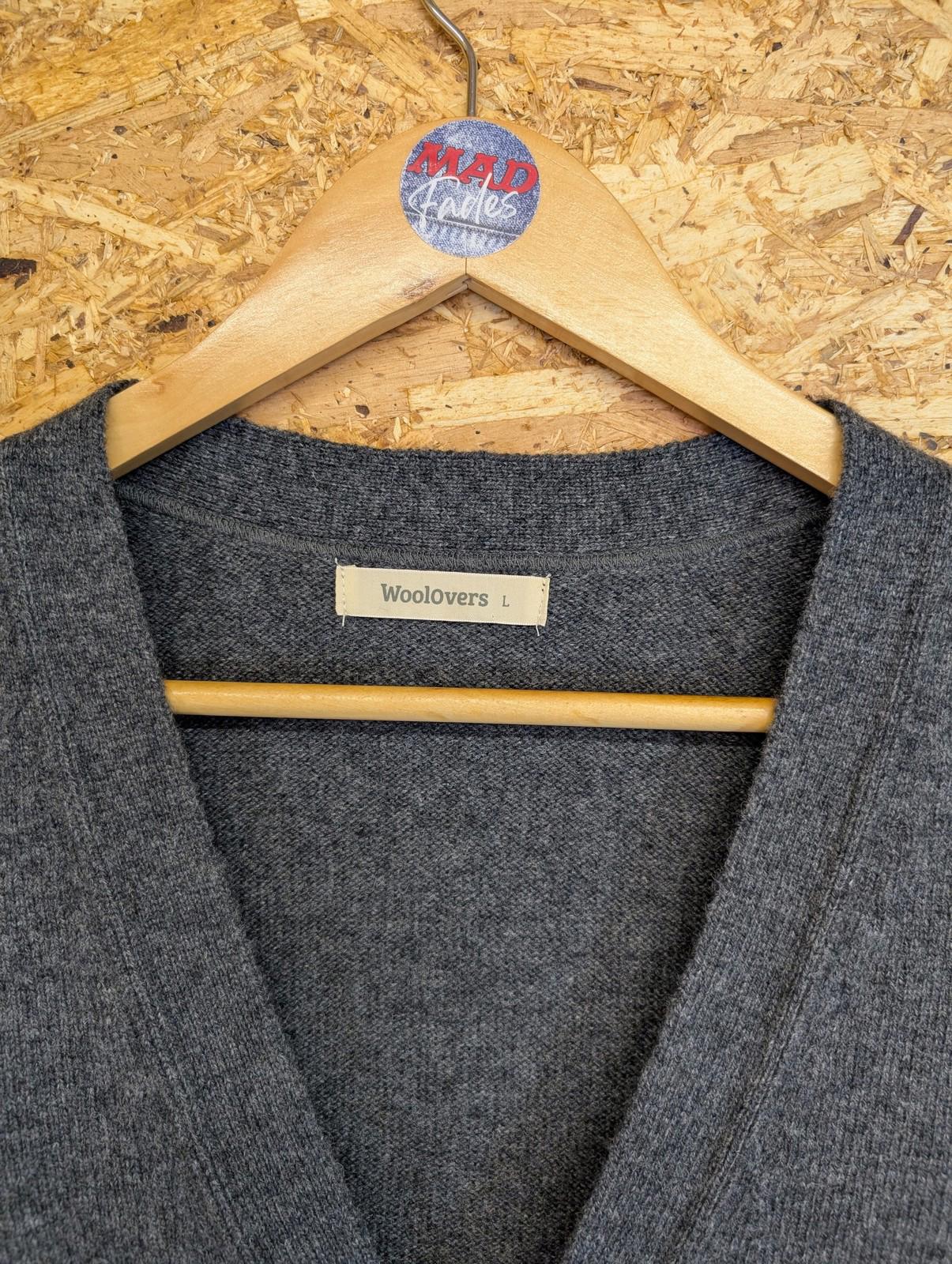 Woolovers Cardigan Men’s Large Sleeveless Knit Charcoal Grey Lambswool Vest
