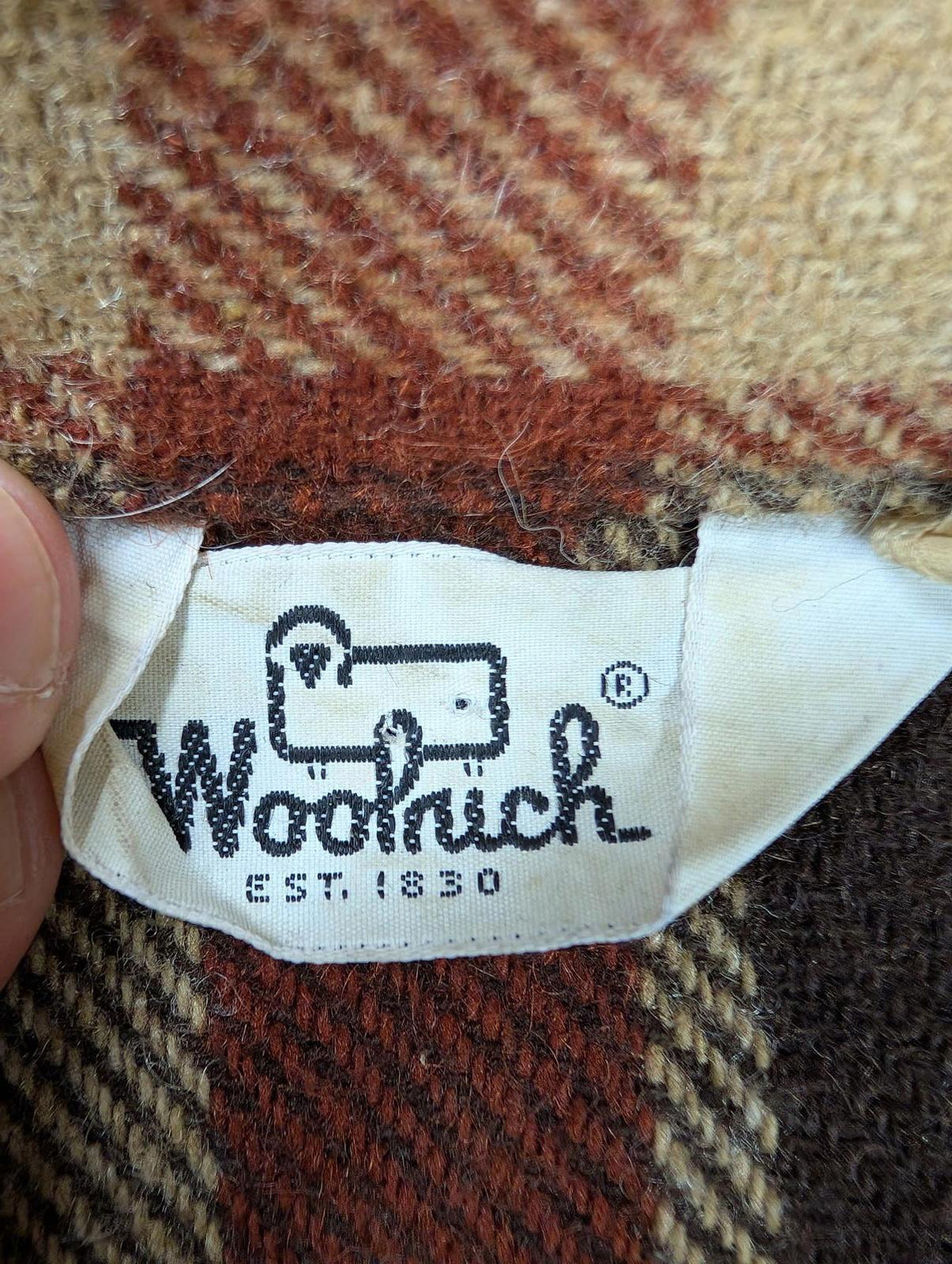Vintage Woolrich Overshirt Mens Large Button-Up Heavy Duty Tan Brown Shirt