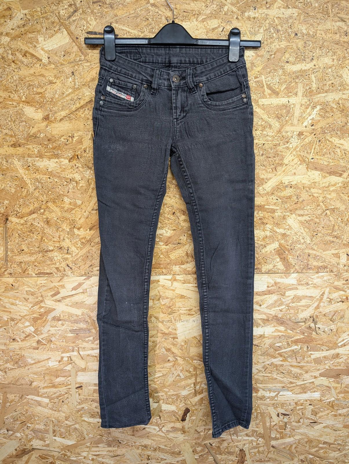 Diesel Roody Jeans Size W25 L30 Women Skinny Dark Wash Black Slim Paint Rock