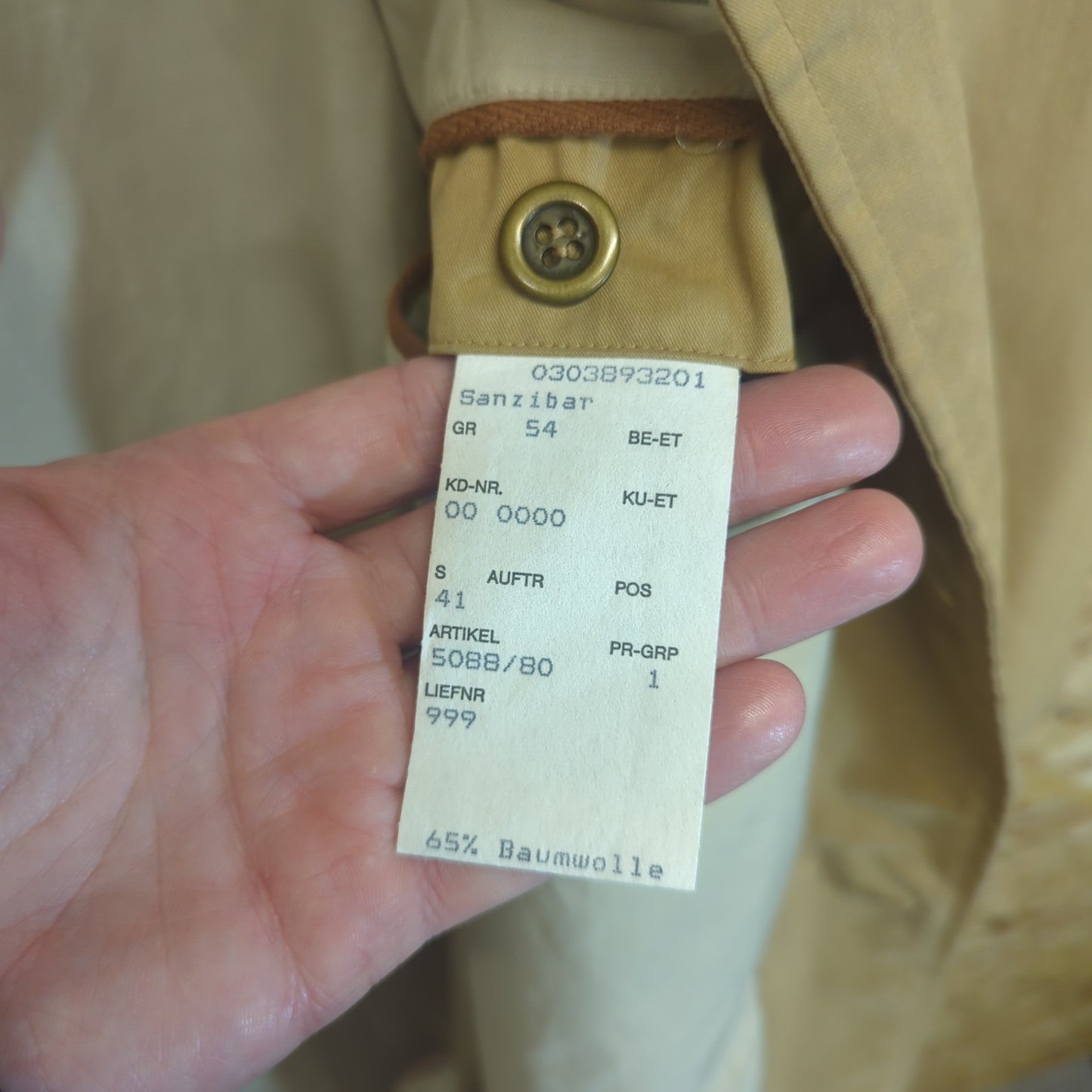 Strellson Cream Beige Mac Trench Coat Shacket Cotton Casuals Mens 2XL
