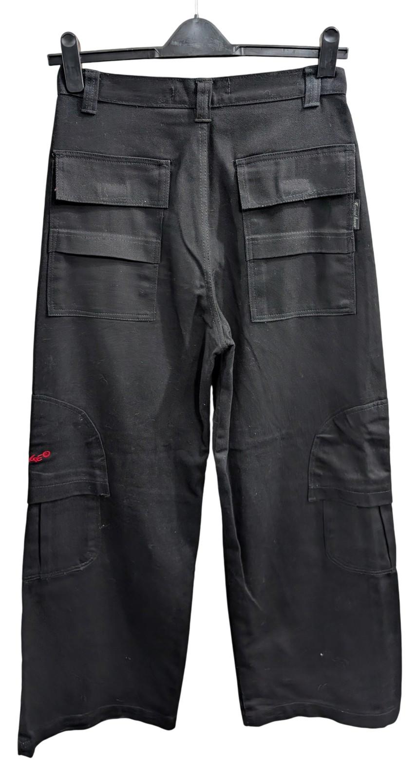 Criminal Damage Size W30 L32 Board Wear Trousers Cargo Black Baggy Wide Goth Y2K