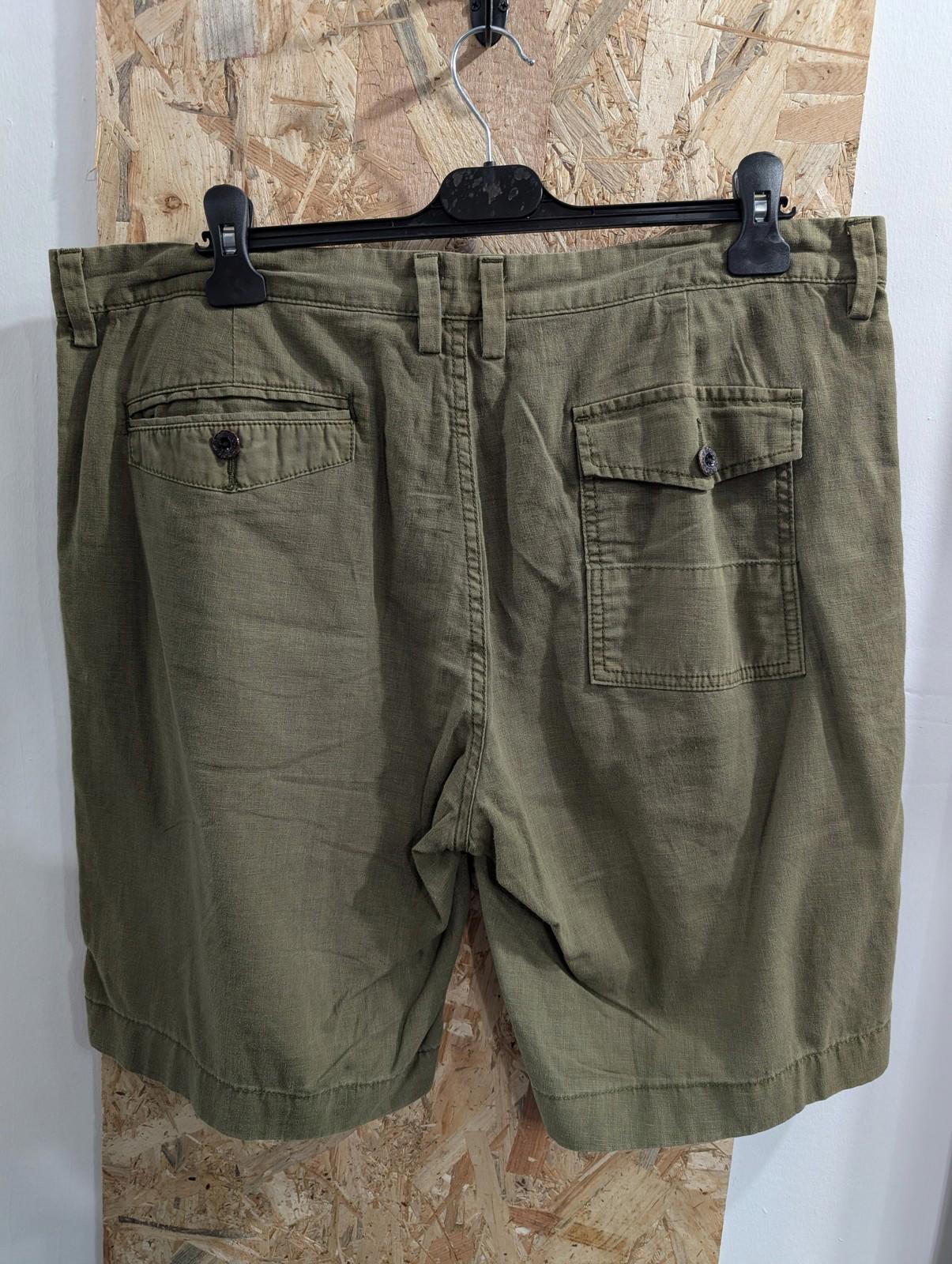 Pretty Green Men's Chino Shorts UK W38 Casual Olive Khaki Green Lined Cotton