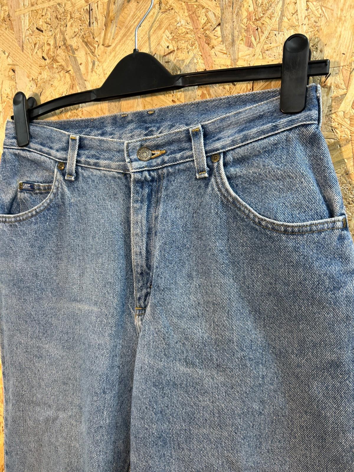 Lee High Waist Jeans W28 L33 USA Vintage 90s Blue Denim Relaxed Fit Tapered Leg