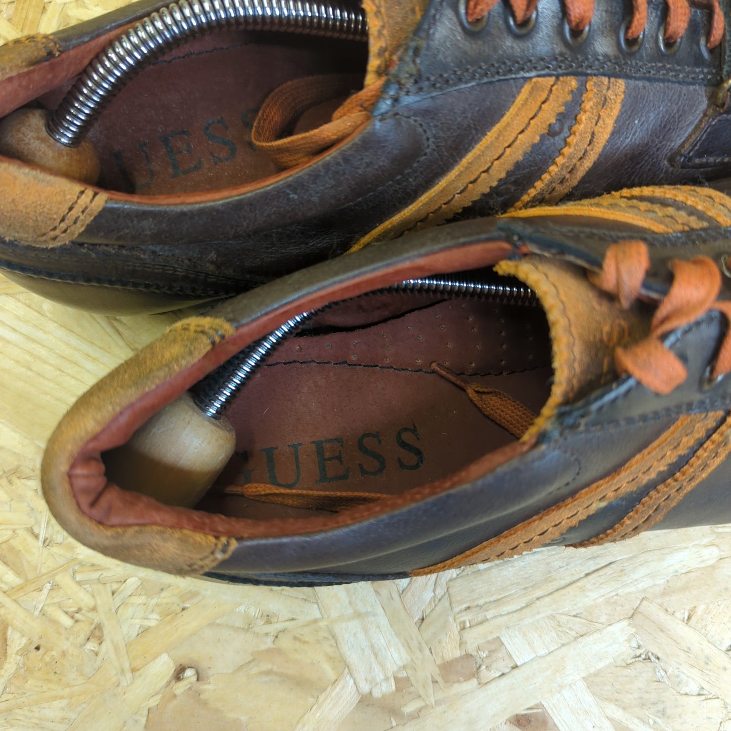 Guess Maestro Brown Mens Driving Shoes Trainers Lace Up Size 11 UK 46 EU