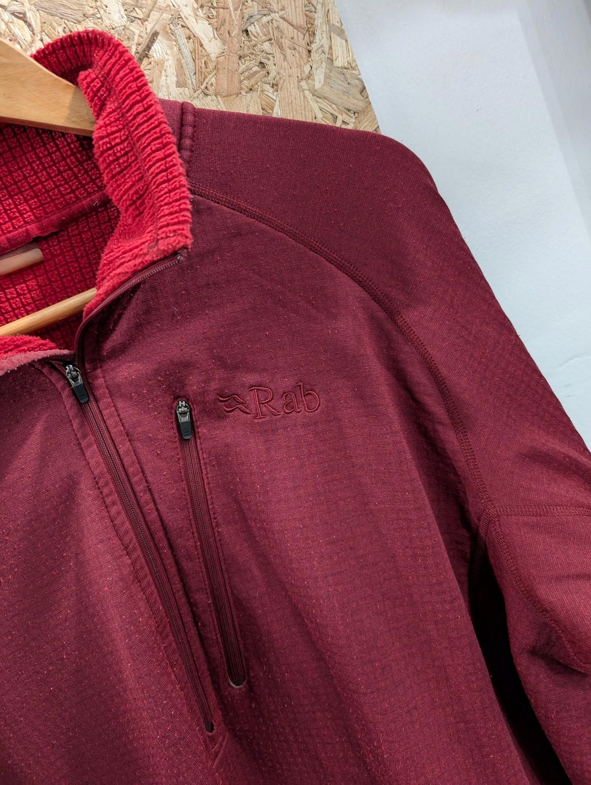 Rab Nucleus Pullover Men XXL Fleece Insulated Half Zip Red Microgrid Outdoor 2XL