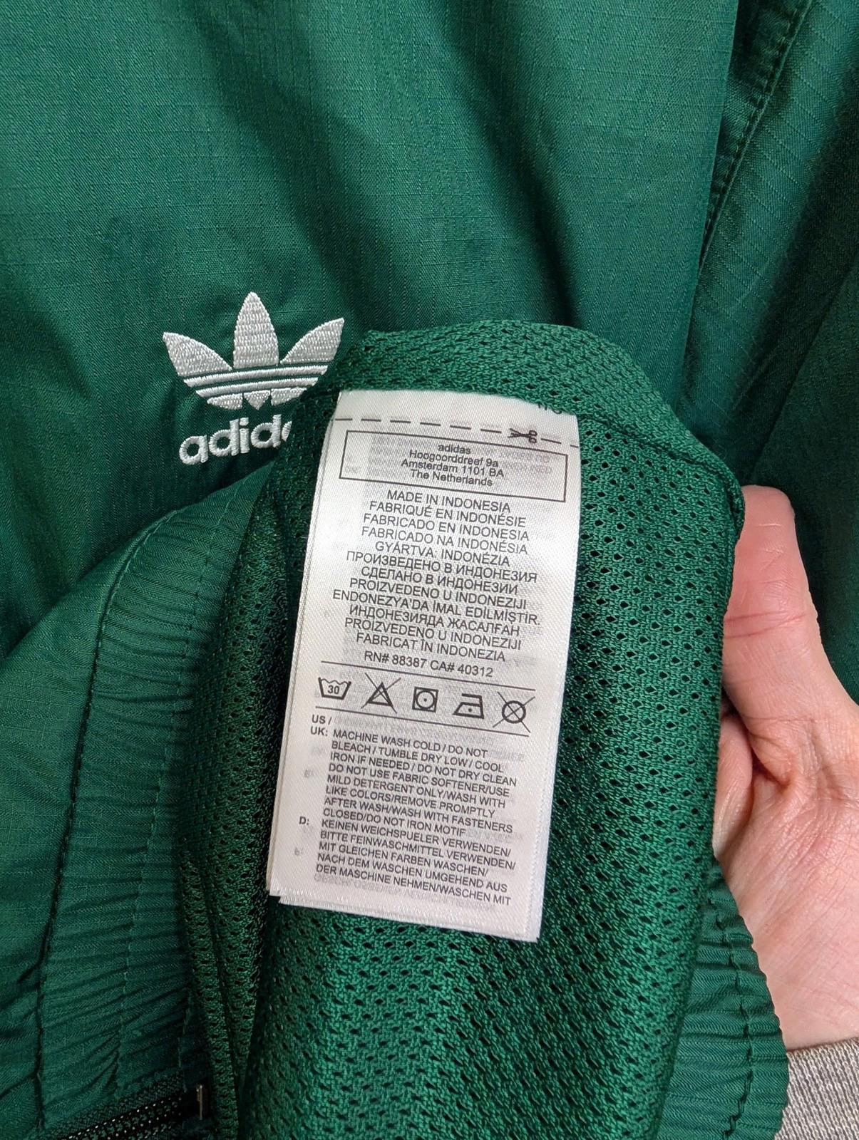 Adidas Originals Track Jacket Mens 3D Trefoil Large Retro Stripe Green Blue Red