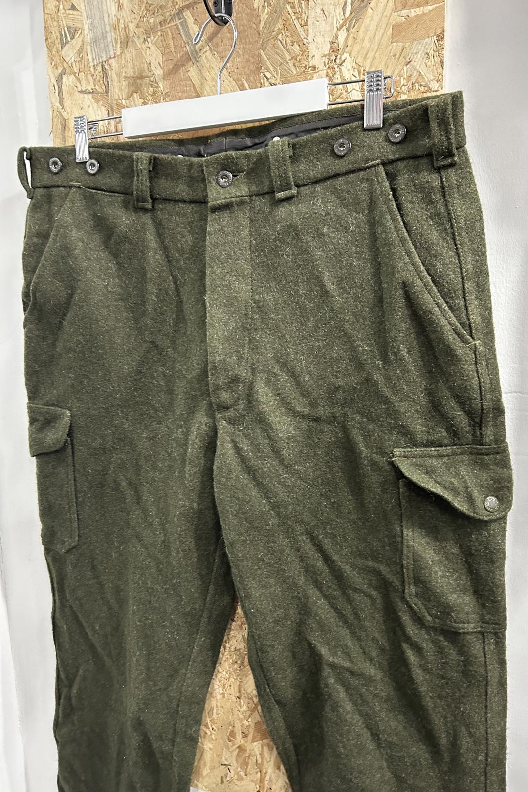 Filson W38 Mackinaw Wool Field Work Pants Style 87 Trousers Green Made USA