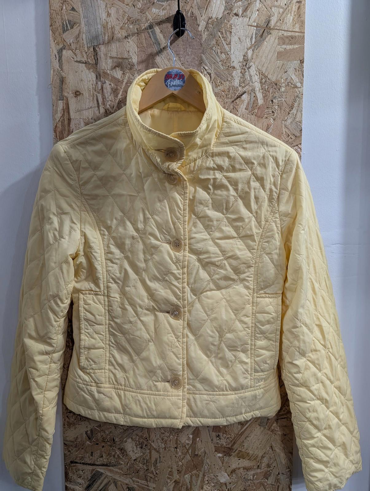 Barbour Quilted Jacket Women M Lightweight Yellow Casual Button Up