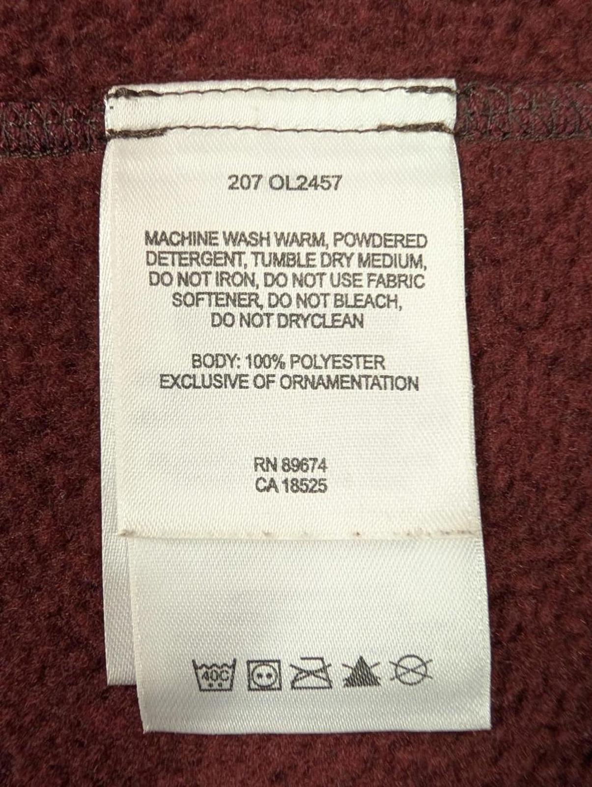 Mountain Hardware Fleece Medium Women Full Zip Pullover Jacket Burgundy Red