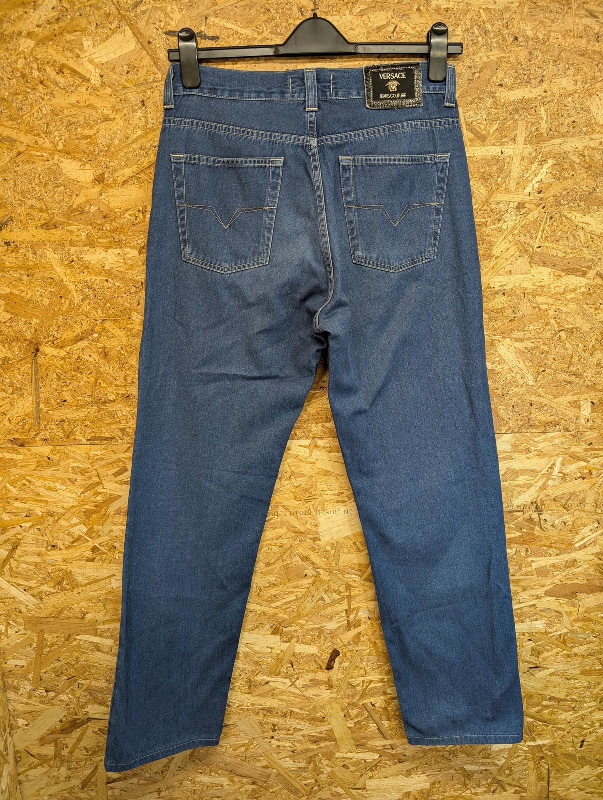 Versace Jeans Couture W30 L32 Men Y2K Straight Leg Navy Blue Denim Vintage 90s