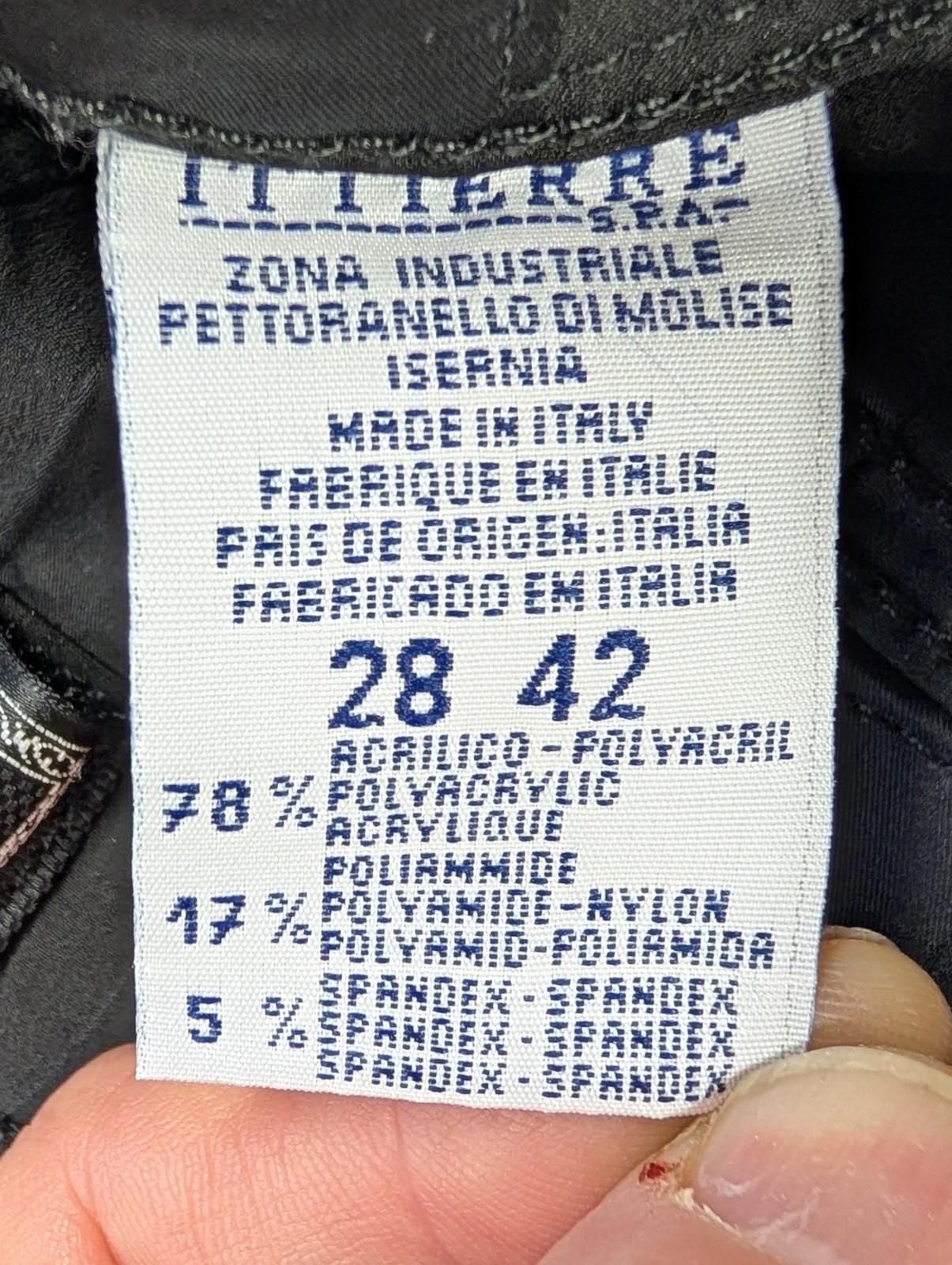 Versace Jeans Girls Age 4-5 W20 L25 Black Striped Trousers Vintage Style