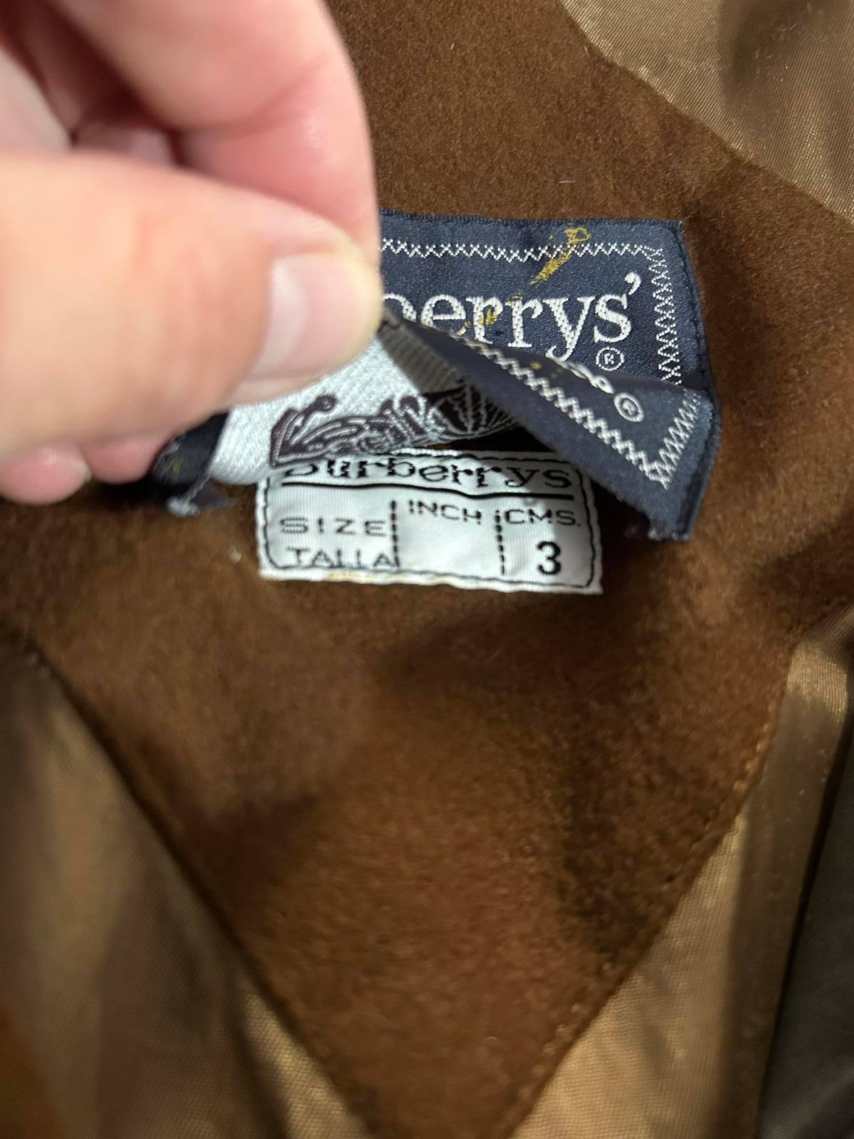 Burberrys Padded Coat Mens Size XL Brown Wool Cashmere Blend 90s Vintage
