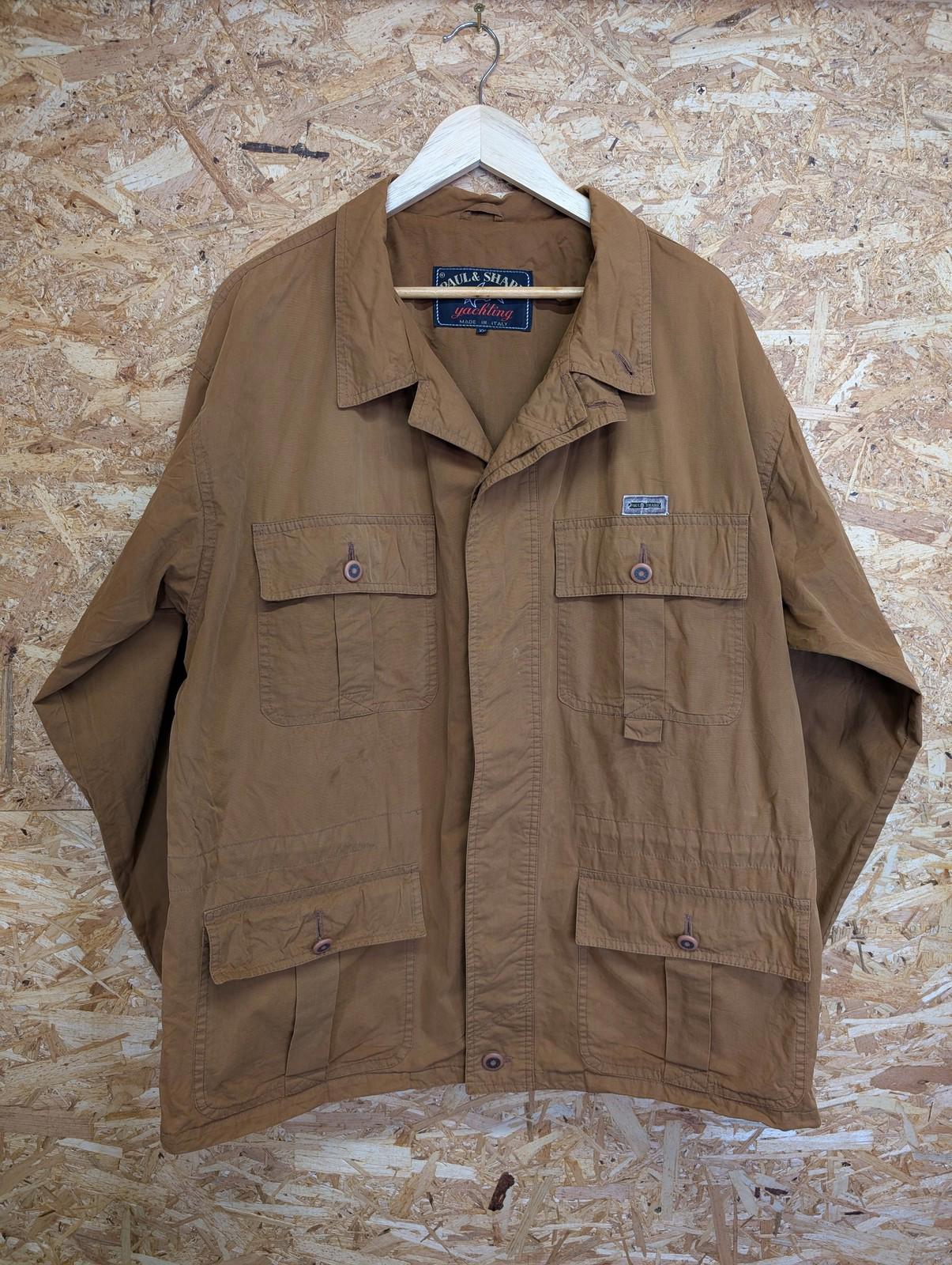 Paul & Shark Jacket 2XL Men Yachting XXL Utility Style Brown Cotton Made Italy