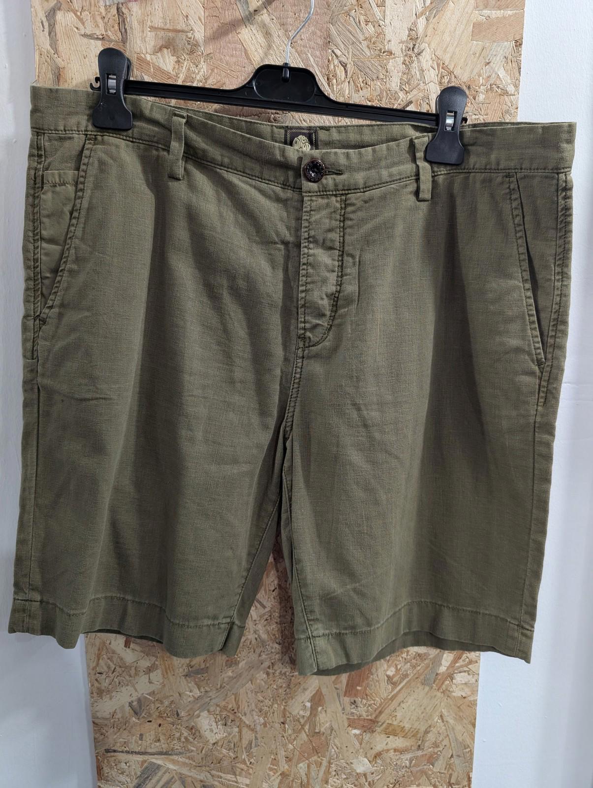 Pretty Green Men's Chino Shorts UK W38 Casual Olive Khaki Green Lined Cotton