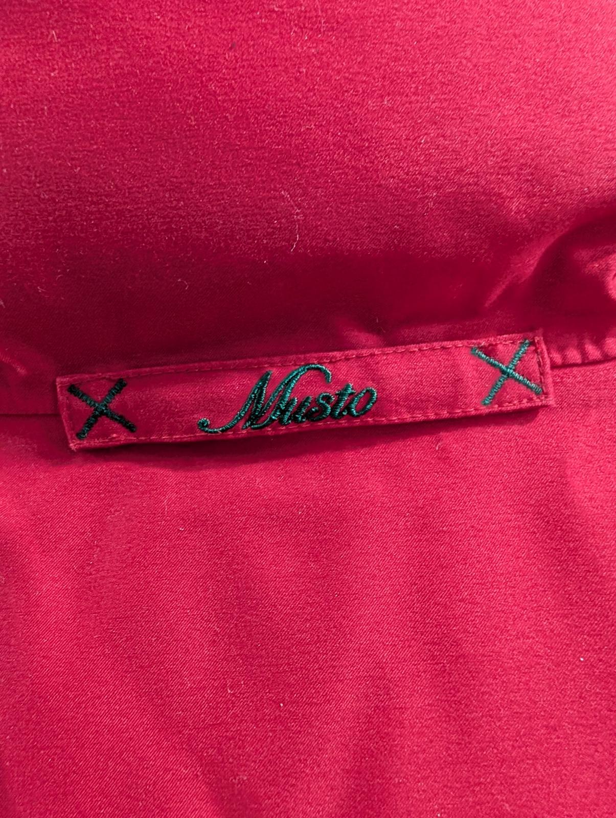 Musto Padded Jacket Womens Size 12 Signature Duck Down Feather Puffa Red Fleece