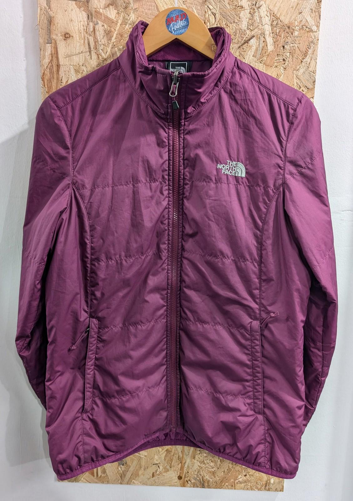 North Face Puffer Jacket Womens Size Medium Mid-Length Insulated Purple Cherry