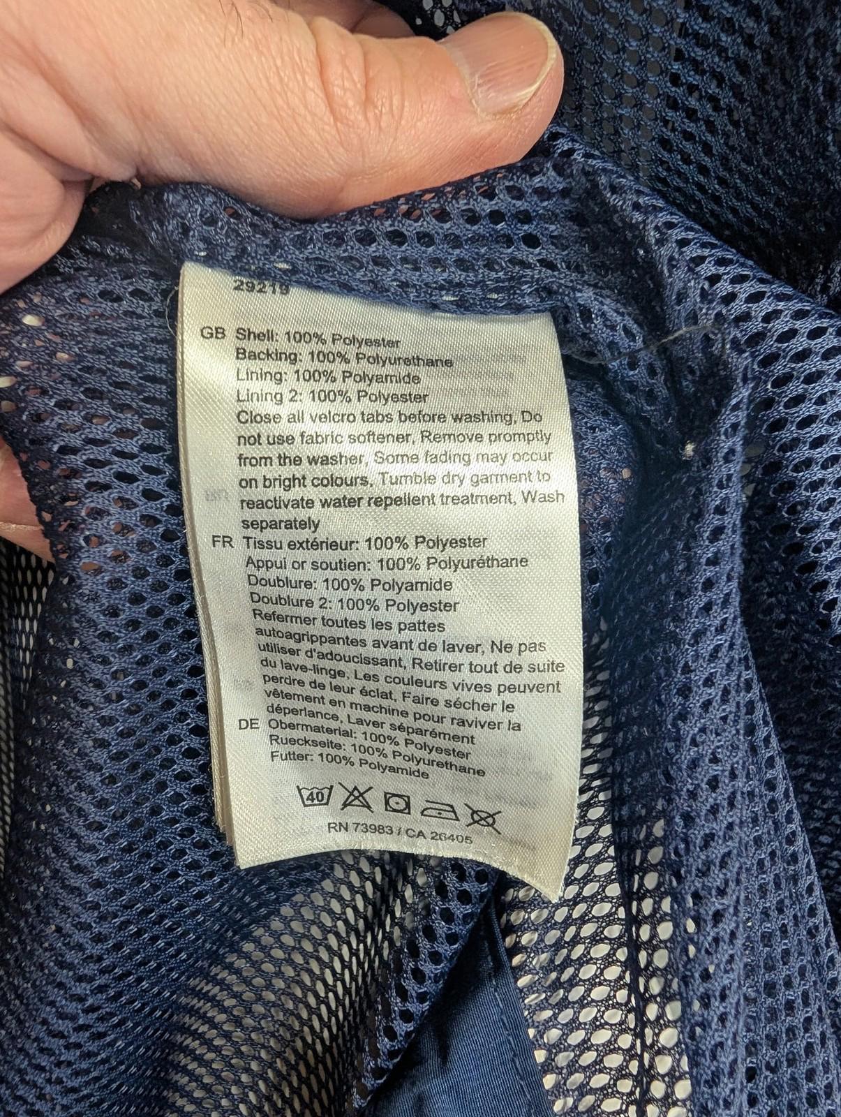 Helly Hansen Tech Jacket 2XL Men Waterproof Outdoor Coat Navy Blue Windbreaker