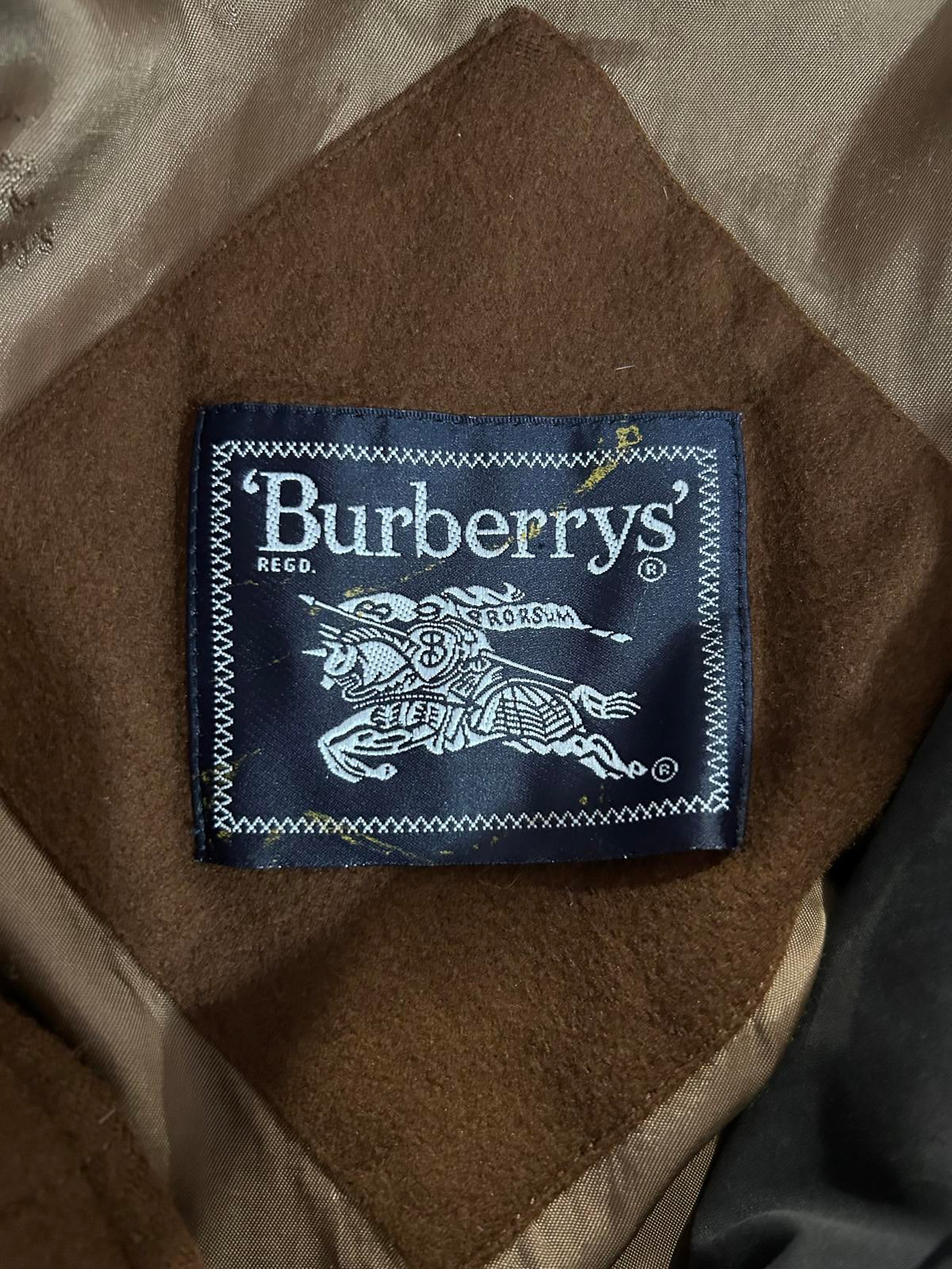 Burberrys Padded Coat Mens Size XL Brown Wool Cashmere Blend 90s Vintage