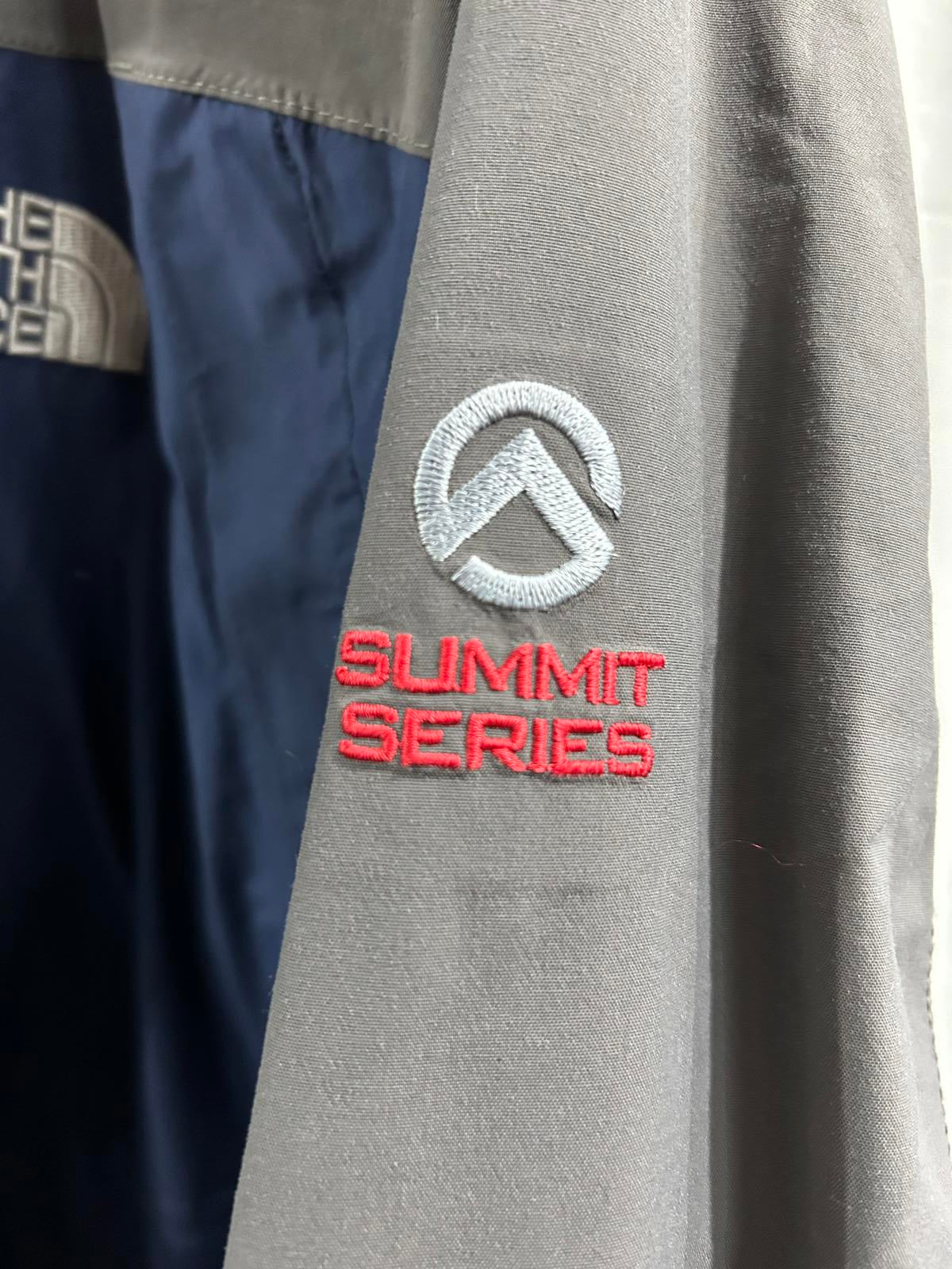 North Face Summit Series Coat Mens Size 2XL Gore-Tex TNF Blue Grey Parka Jacket