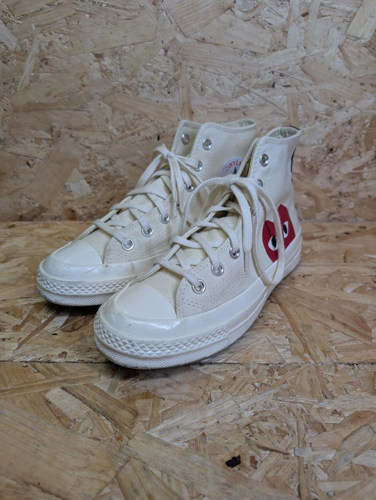 Converse Chuck Taylor High Top Trainer Unisex UK 5.5 EU 38 Comme Des Garçons Beige