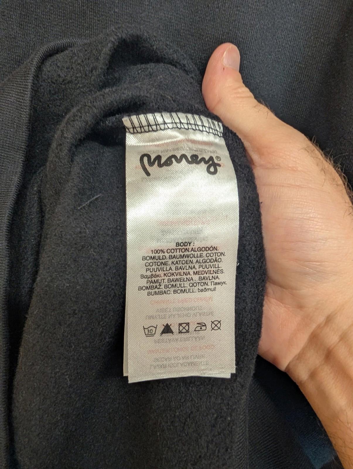 Money Clothing Ape Crew Neck Men's XL Black Sweatshirt Graphic Logo Cotton