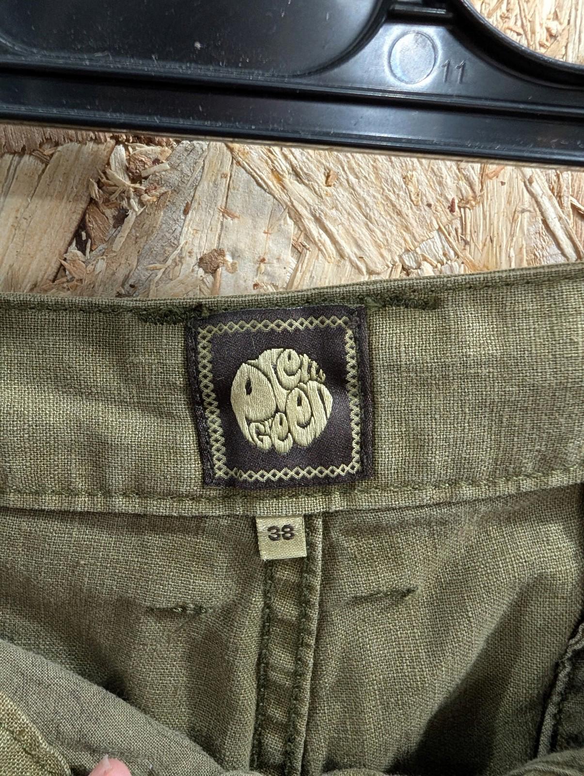 Pretty Green Men's Chino Shorts UK W38 Casual Olive Khaki Green Lined Cotton