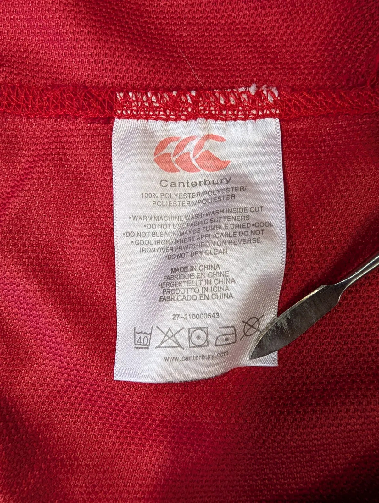 British Lions 2021 Tour Rugby Top Mens Large Red Vapodri Short Sleeve Canterbury