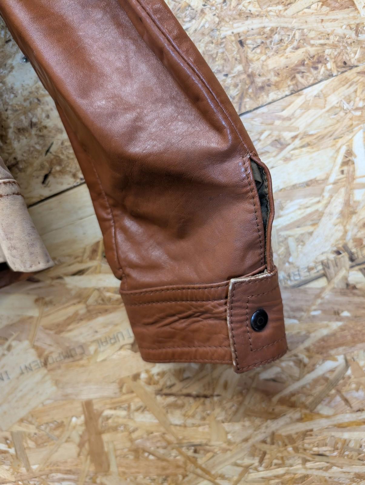 Genuine Leather Jacket Size 10 Medium Women Vintage 80s Biker Cafe Racer Brown