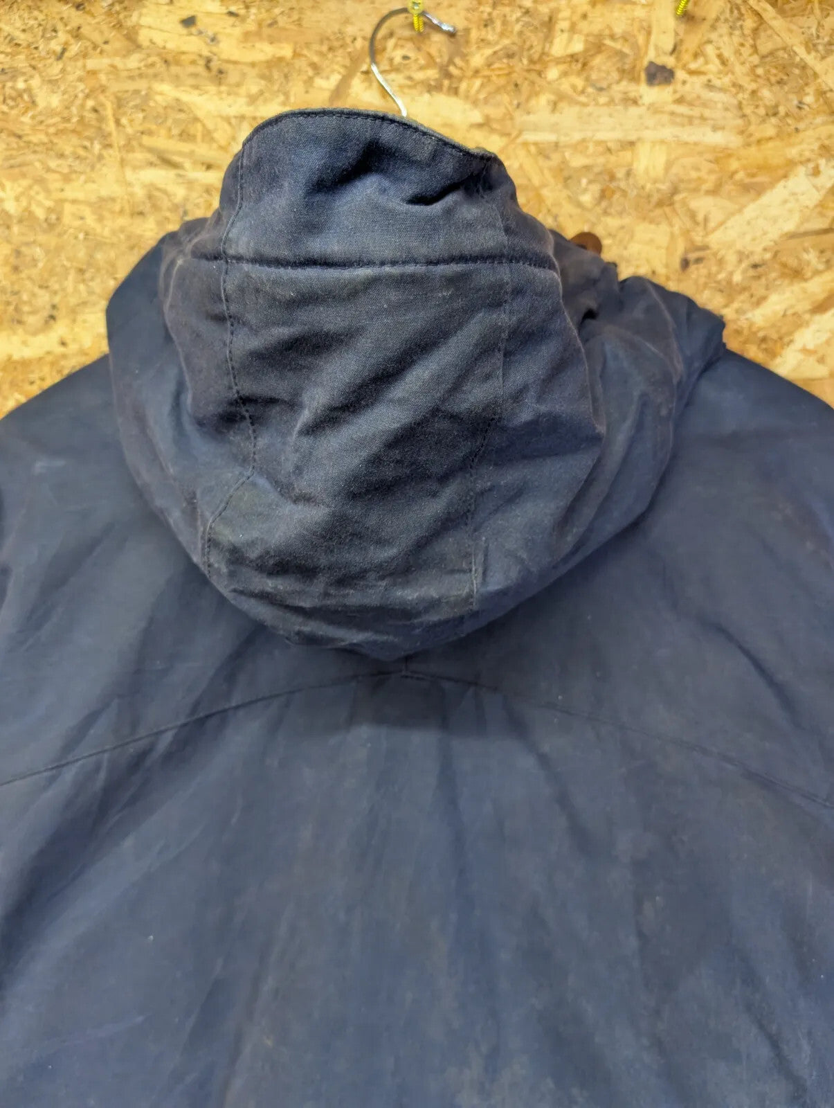 Filson Mountain Parka Jacket Men XXL Navy Blue Fleece Lined Tin Cloth Italy Made