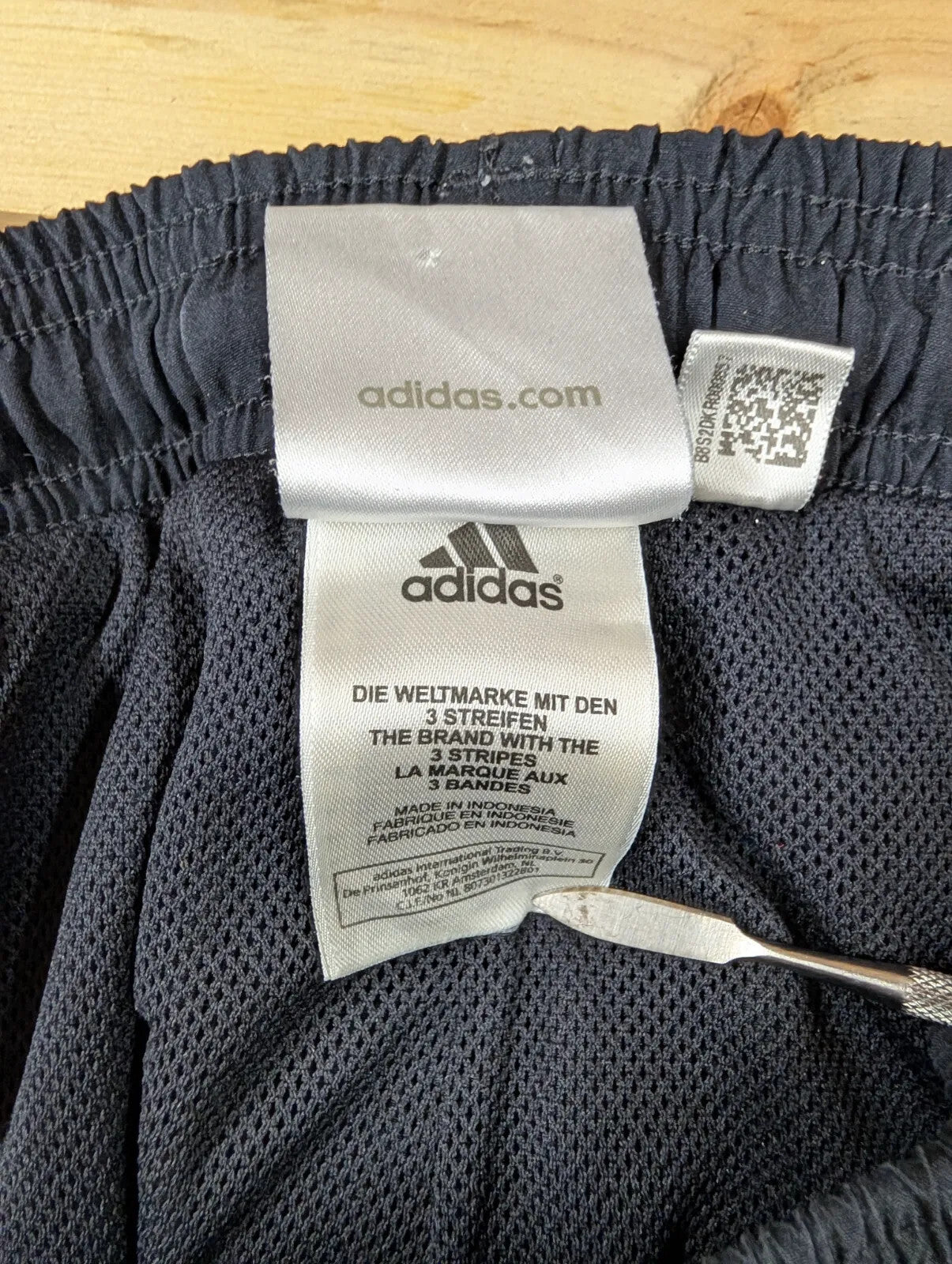 Adidas Track Pants Mens Small W28 W30 L30 Black 3 Stripe Zip Pockets Athletic