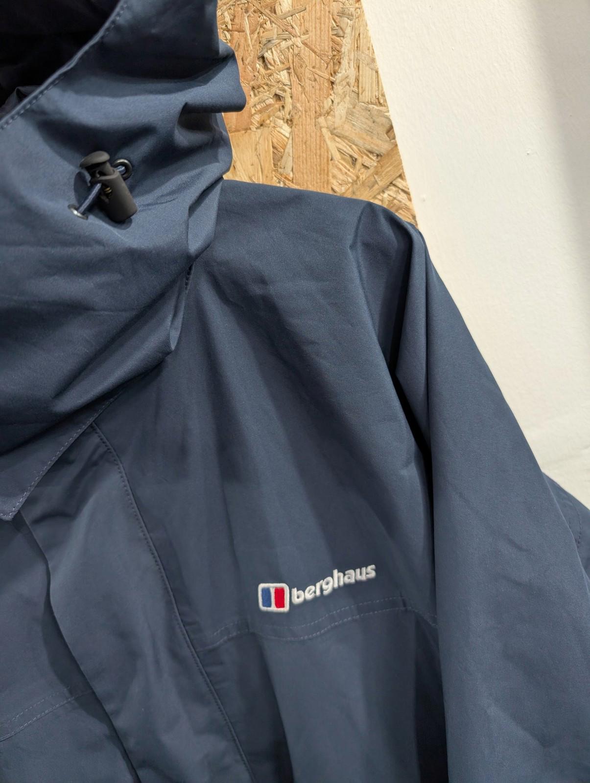 Berghaus Jacket XL Men Gore-Tex Cornice Waterproof Hooded Navy Blue Hiking