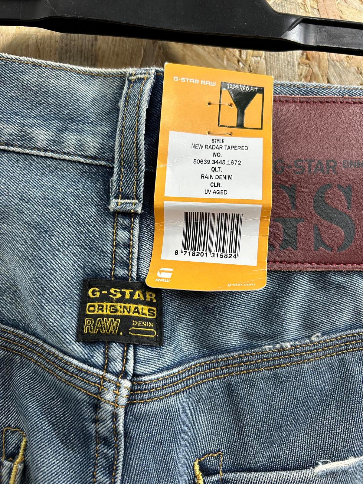 G-Star Radar Tapered Jeans W29 L32 Men Straight Leg Mid Blue Denim Italy Made