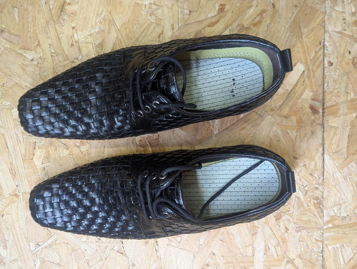 Delicious Junction Meaden Shoe 6 UK 40 EU Mod 60s Retro Lace Basket Weave Black