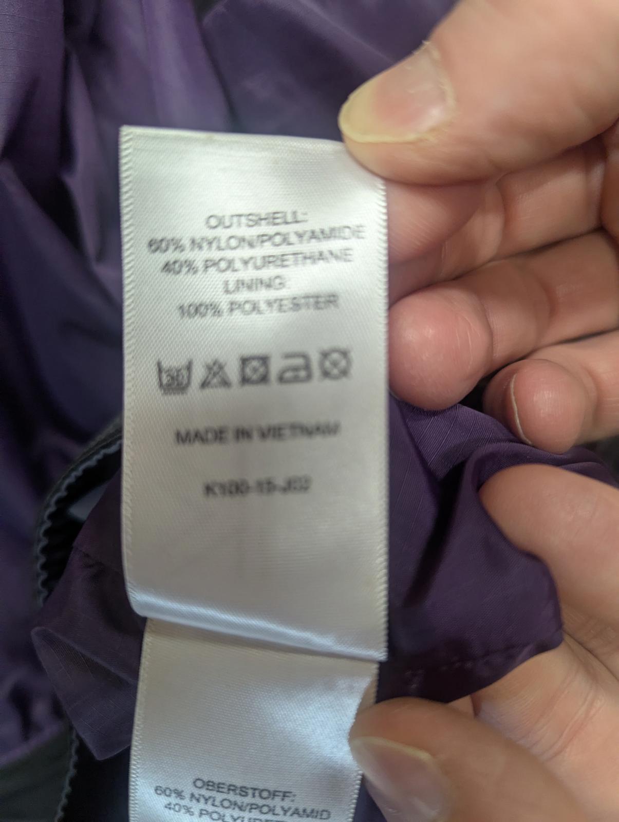 Karrimor k100 Rain Jacket Large Men Waterproof Coat Grey Blue Purple Anorak