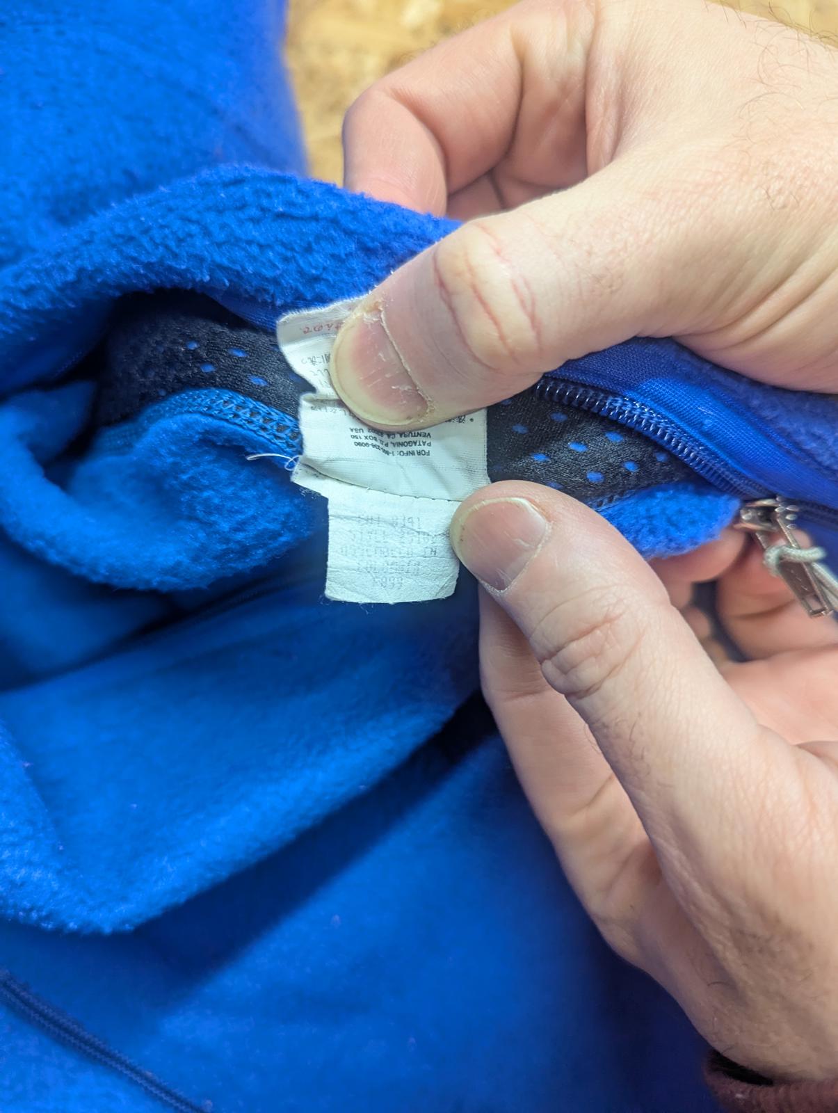 Vintage Patagonia Vest Fleece XXL Men Blue Full Zip Gilet Bodywarmer 90s