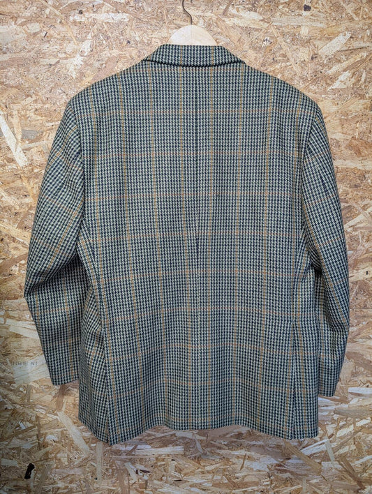 Brook Taverner Tweed Wool Blazer Jacket CL 44 Men Khaki Brown Country Scotland